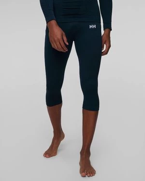 Granatowe 3/4 Legginsy Termoaktywne Męskie Helly Hansen H1 Pro Seamless Graphene Pant