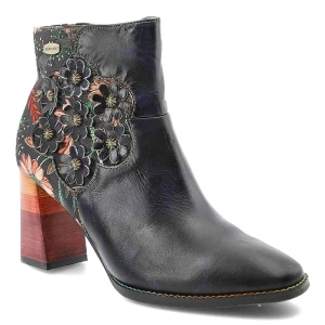 Granatowe Botki Laura Vita Eleganckie Buty Damskie