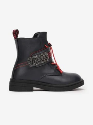 Granatowe Botki na Rzep Diomeope tom.m