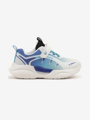 Granatowe Buty Sportowe Sneakersy z Geometrycznym Wzorem Tellinoria