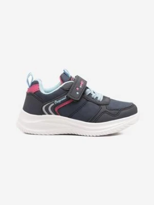 Granatowe Buty Sportowe Sneakersy z Napisami i Gwiazdkami Ilavine