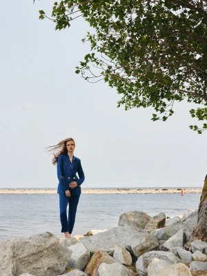 Granatowe cygaretki garniturowe TARANKO