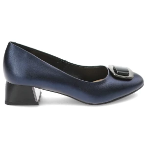 Granatowe Czółenka Armodo Eleganckie Obuwie Damskie Premium
