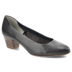 Granatowe Czółenka Tamaris Skórzane Buty Damskie