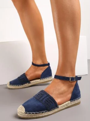 Granatowe Espadryle Reptiva