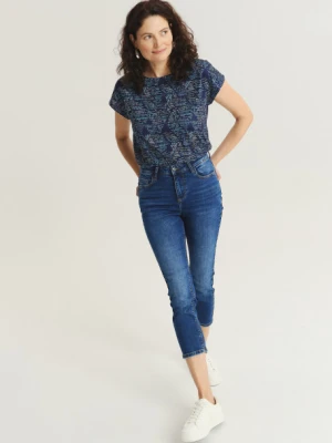 Granatowe jeansy 3/4 Greenpoint