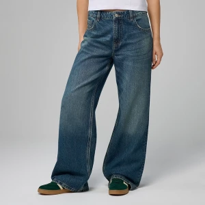 Granatowe jeansy baggy straight fit House