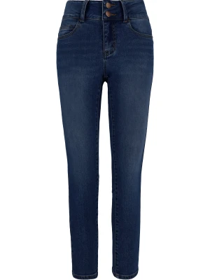 Granatowe jeansy damskie slim D-MONTANA 14 Volcano
