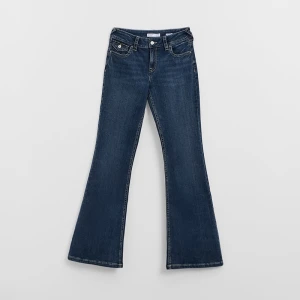 Granatowe jeansy dzwony bootcut z niskim stanem House