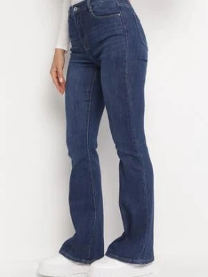 Granatowe Jeansy Dzwony Drenta hello miss