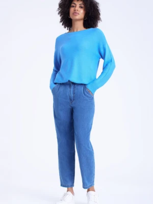 Granatowe jeansy loose fit Greenpoint niebieski