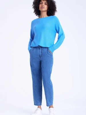 Granatowe jeansy loose fit Greenpoint niebieski