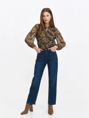 Granatowe jeansy o prostym fasonie Top Secret