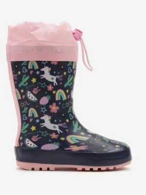 Granatowe Kalosze z Bajkowym Wzorem Iffeva bellamila