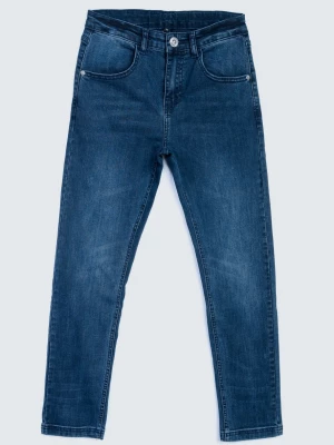Granatowe klasyczne jeansy regular