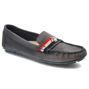 Granatowe Mokasyny Chebello Damskie Wygodne Buty