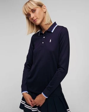 Granatowe polo damskie z długim rękawem Ralph Lauren RLX Golf RLX Ralph Lauren