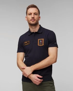 Granatowe Polo Męskie Aeronautica Militare