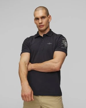 Granatowe Polo Męskie Aeronautica Militare