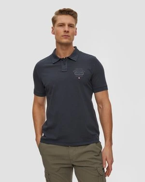 Granatowe Polo Męskie Aeronautica Militare