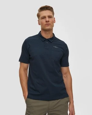 Granatowe Polo Męskie Aeronautica Militare