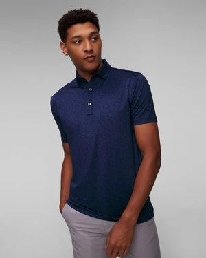 Granatowe polo męskie FootJoy Eu Painted Floral