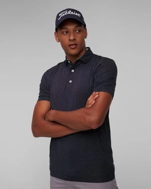 Granatowe Polo Męskie Footjoy Eu S.lisle Dot Prt