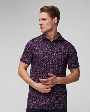 Granatowe polo męskie G/Fore Ayi Papi Tech Jersey Polo