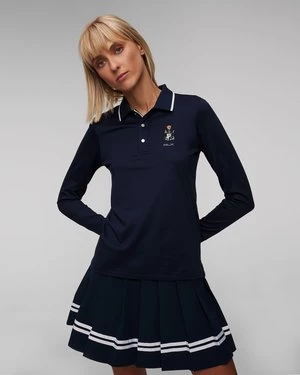 Granatowe Polo Z Długim Rękawem Damskie Ralph Lauren Rlx Golf RLX Ralph Lauren