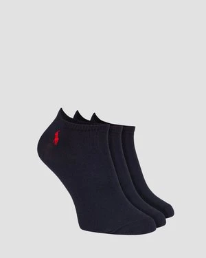 Granatowe skarpety stopki męskie Polo Ralph Lauren 3 Pack