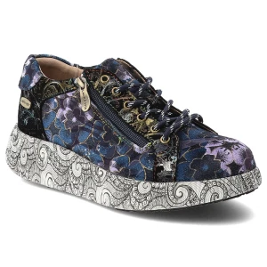 Granatowe Sneakersy Laura Vita Modne Obuwie Damskie