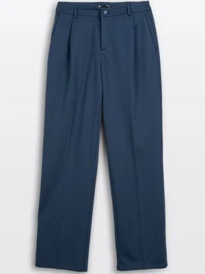 Granatowe spodnie garniturowe REGULAR Reporter