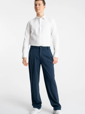 Granatowe spodnie garniturowe REGULAR Reporter