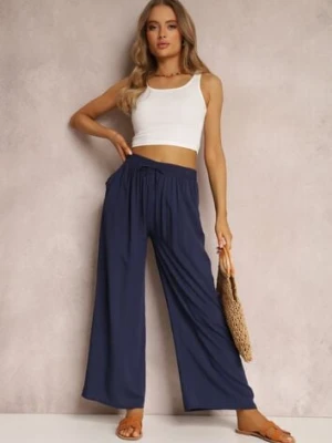 Granatowe Spodnie Karrill rosita