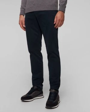 Granatowe spodnie męskie Alberto Rob Soft Tencel