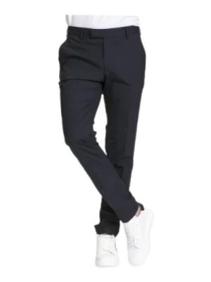 Granatowe Spodnie na Wysokim Stanie Karl Lagerfeld
