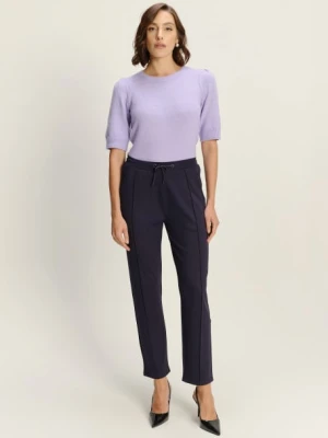 Granatowe spodnie z dresowej dzianiny Greenpoint