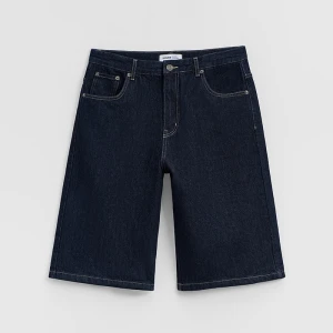 Granatowe szorty jeansowe baggy fit House niebieski