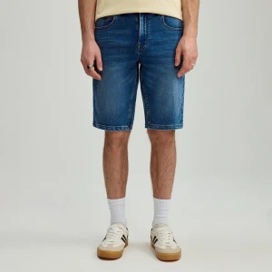 Granatowe szorty jeansowe z przetarciami House