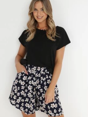 Granatowe Szorty Luźne Zerlaivo r&f fashion