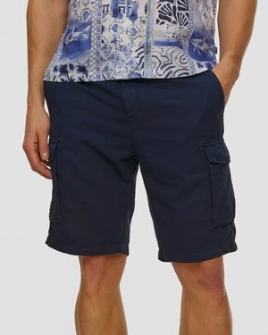 Granatowe Szorty Męskie Z Lnem Paul&shark Paul and Shark