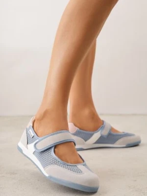 Niebieskie Tenisówki Typu Sneakeriny Ozdobione Napisem Emirinne maira