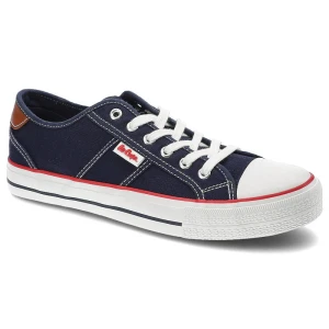 Granatowe Trampki Lee Cooper Modne Buty Męskie