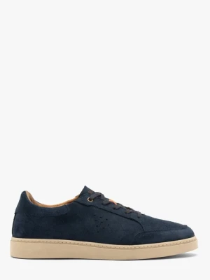 Granatowe welurowe sneakersy męskie Ryłko