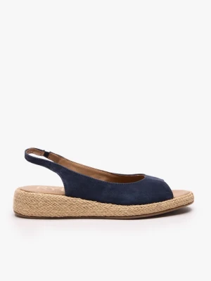 Granatowe wsuwane sandały Ryłko