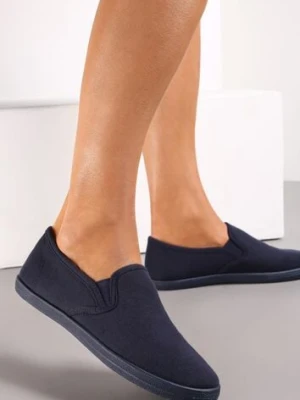 Granatowe Wsuwane Tenisówki Materiałowe Jaylisa