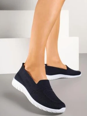 Granatowe Wsuwane Tenisówki Mokasyny Venni