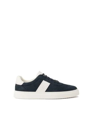Granatowo-białe sneakersy z zamszu Kazar
