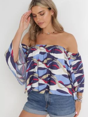 Granatowo-Niebieska Bluzka Adreney r&f fashion
