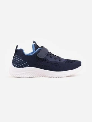 Granatowo-Niebieskie Buty Sportowe Sneakersy Ozdobione Tłoczeniem Erasmysios